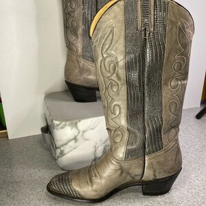 Vintage Texas gray crocodile(?) leather size 7m.‎ Possible 70’s. B15